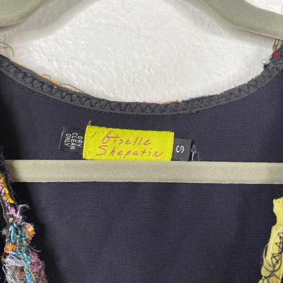 Giselle Shepatin Womens Velvet Art to Wear Rosettes Lagenlook Eclectic Vest Sz S - Picture 3 of 14